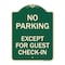 Signmission Parking Reserved for Guests Only Heavy-Gauge Aluminum Architectural Sign, 24" x 18", G-1824-23386 A-DES-G-1824-23386 - alternate 1